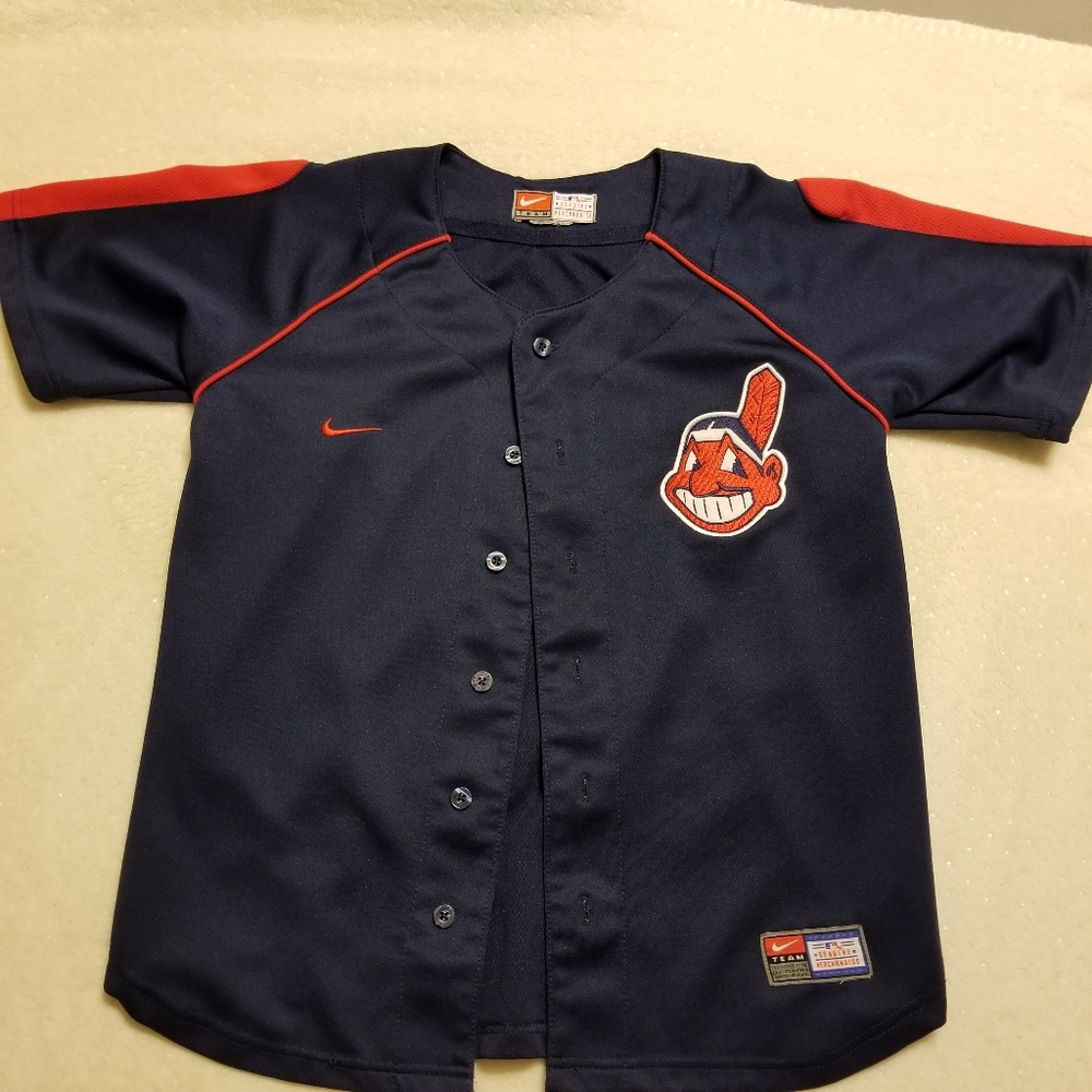 Cleveland Indians Boys Nike Button Up Jersey